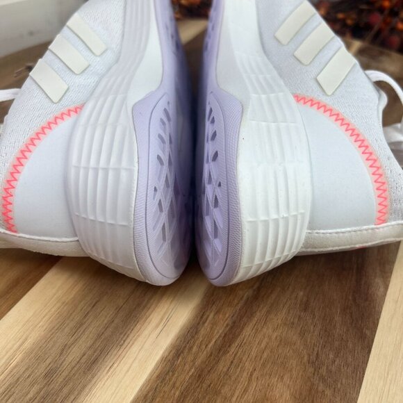 Adidas Women's Racer Sport Running Shoe Sz 5.5US White/Purple Tint/Red GW4842 - Picture 10 of 13